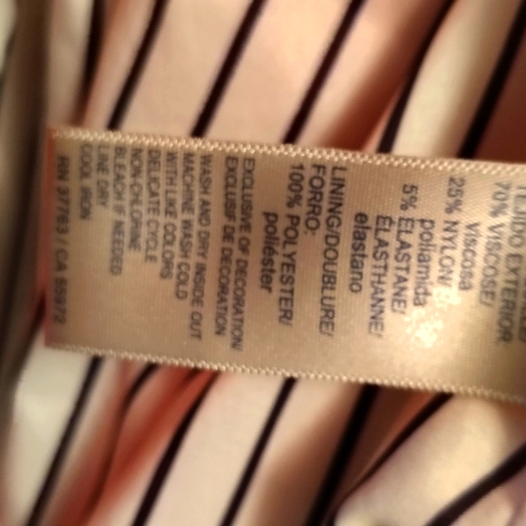 Rafaella Ladies Coral One Button Suit Jacket Lining White w/ Black Stripes 2X - Picture 6 of 6